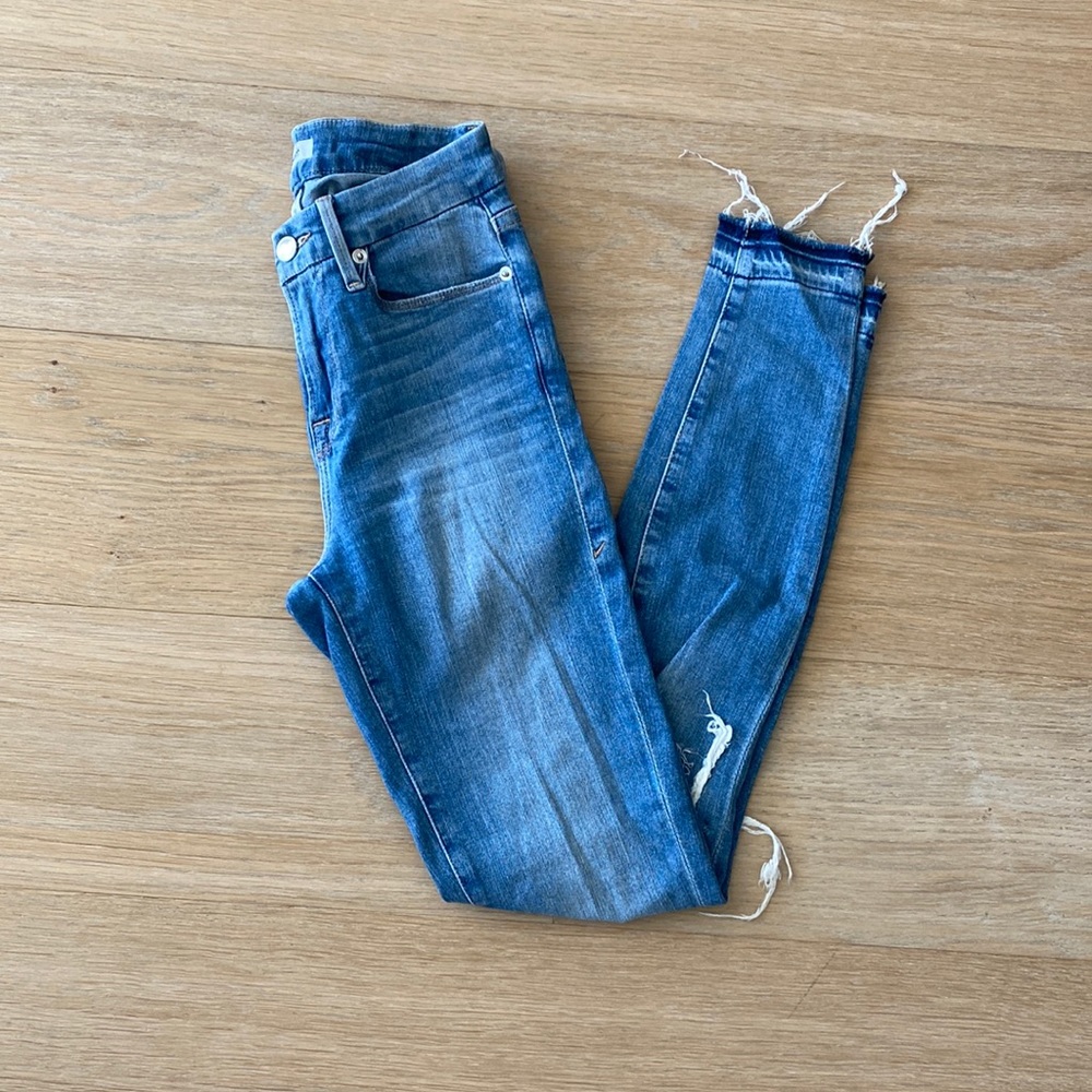 Good American Good Legs distressed denim
